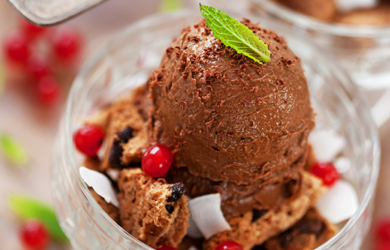 Gelat vegà de cacau i coco