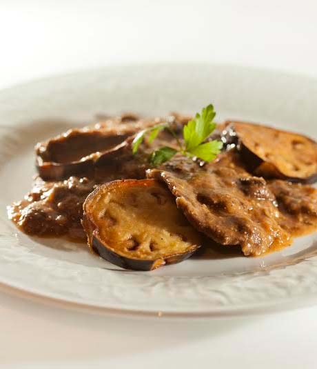 Fricandó de ternera con senderuelas