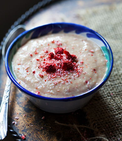 Crema de pera, coco i cardamom