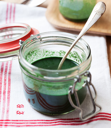 Salsa de sèsam amb espirulina i llimona