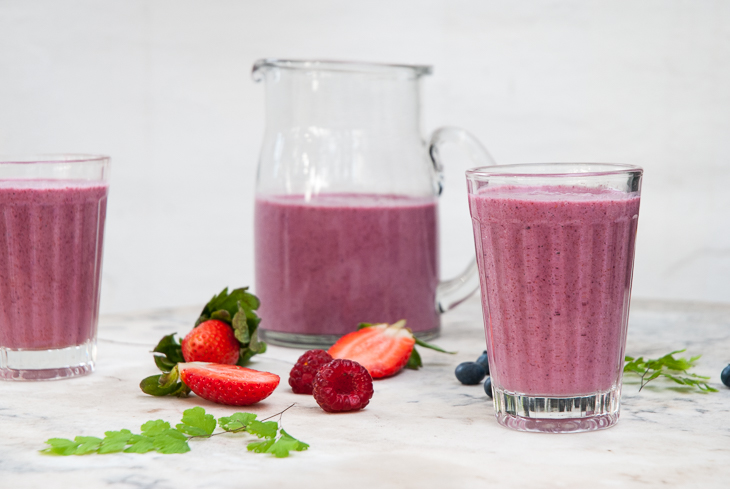Batido de chía y bayas