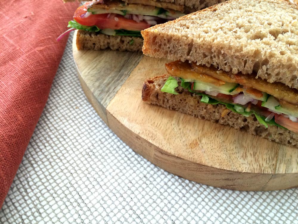 Entrepà bacon-cheese vegà
