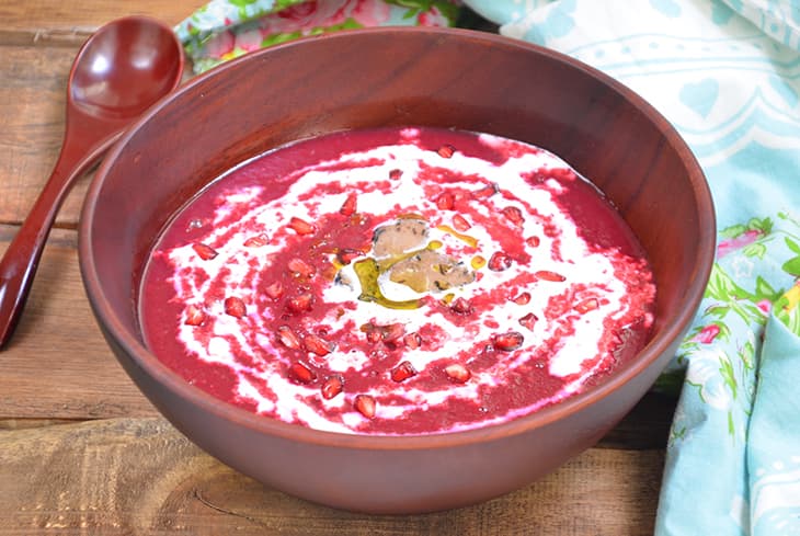 Crema de otoño con nata de almendras