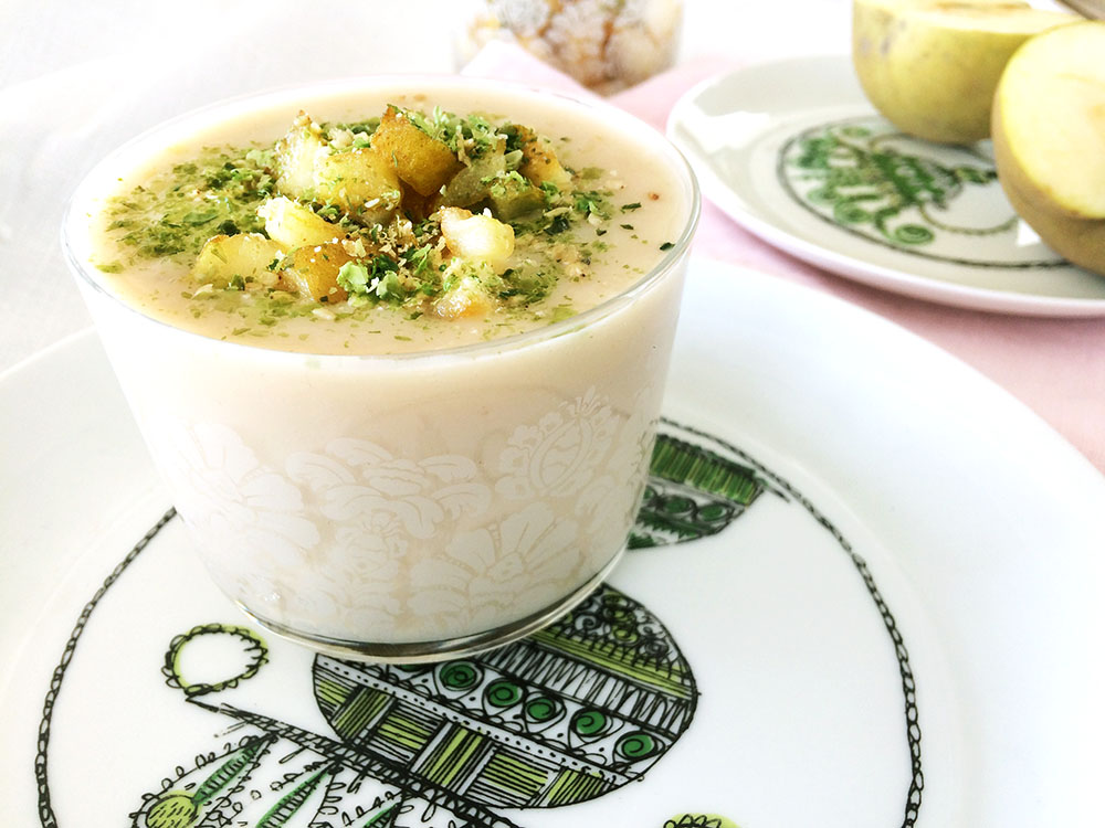 Crema de mongetes blanques i poma