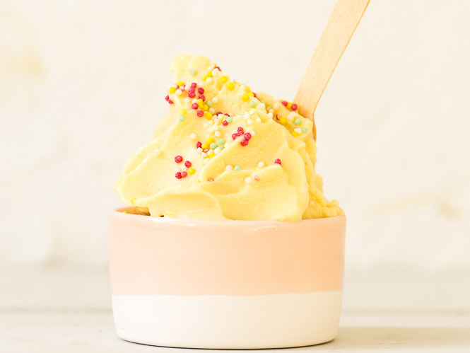 Sorbete de piña colada