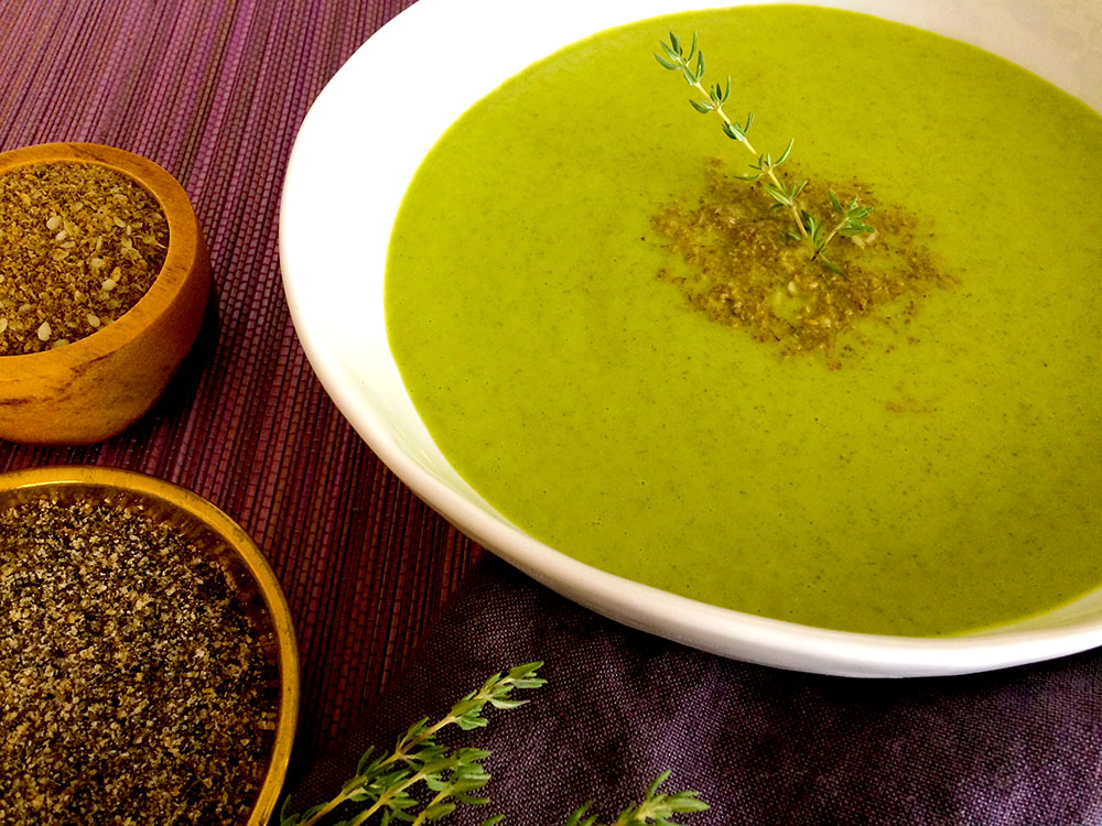 Crema de carbassó i xia amb zaatar