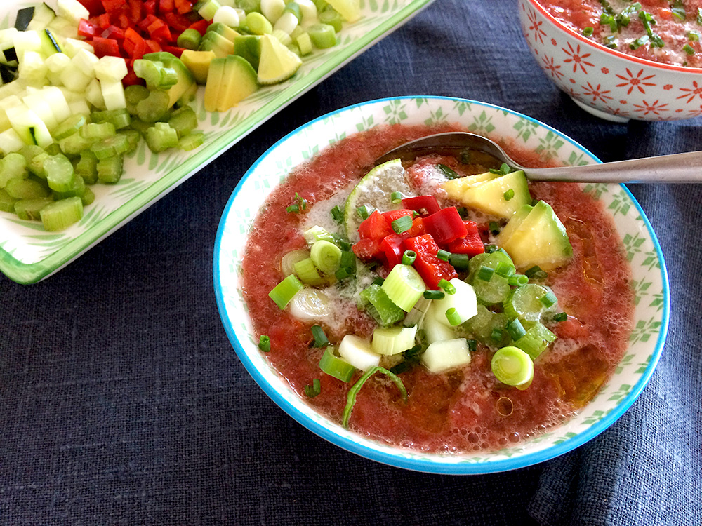 Gazpacho de lima y coco