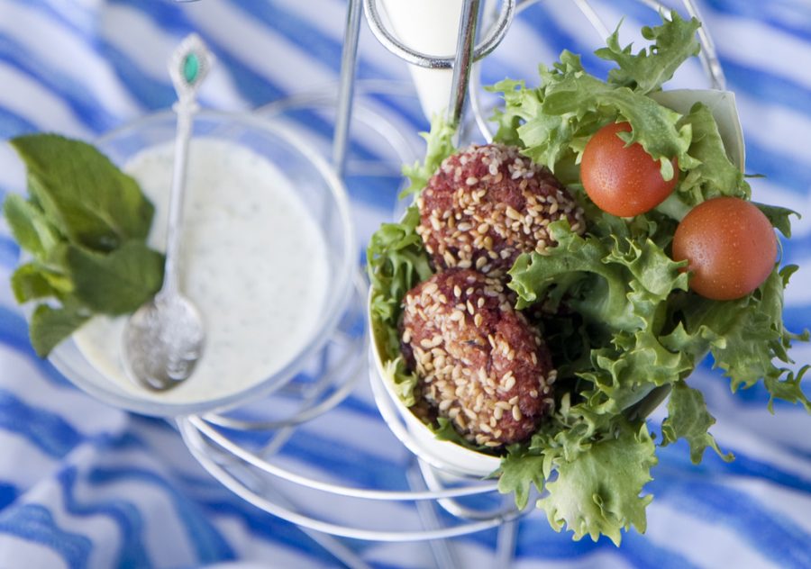 Minihamburgueses veganes amb tzatziki