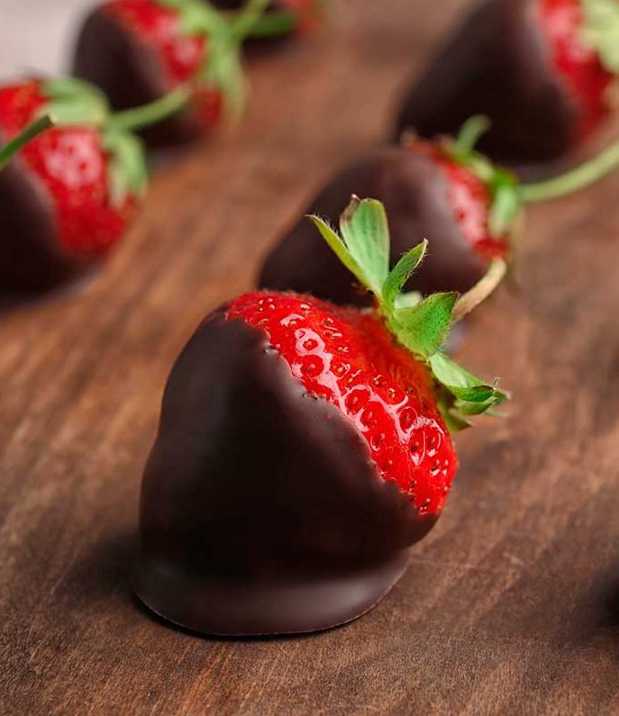 Maduixots amb cobertura de xocolata