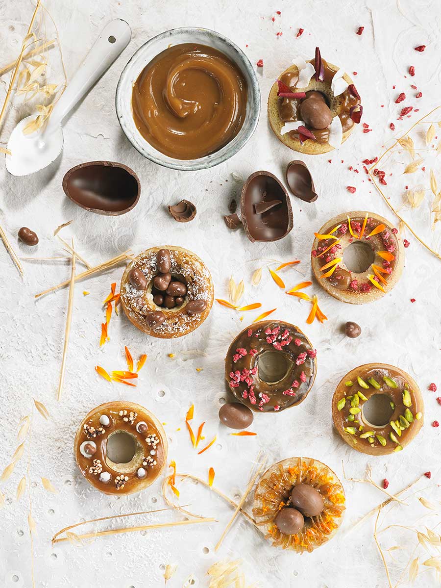 Donuts de almendras y manzana