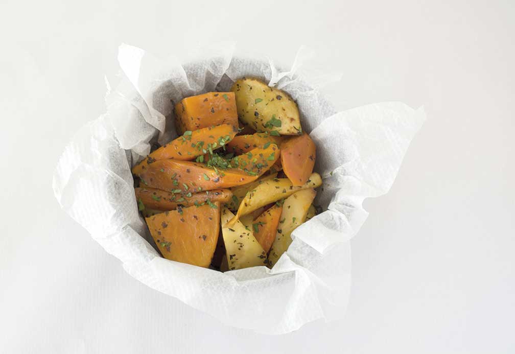 Papillote de verduras dulces
