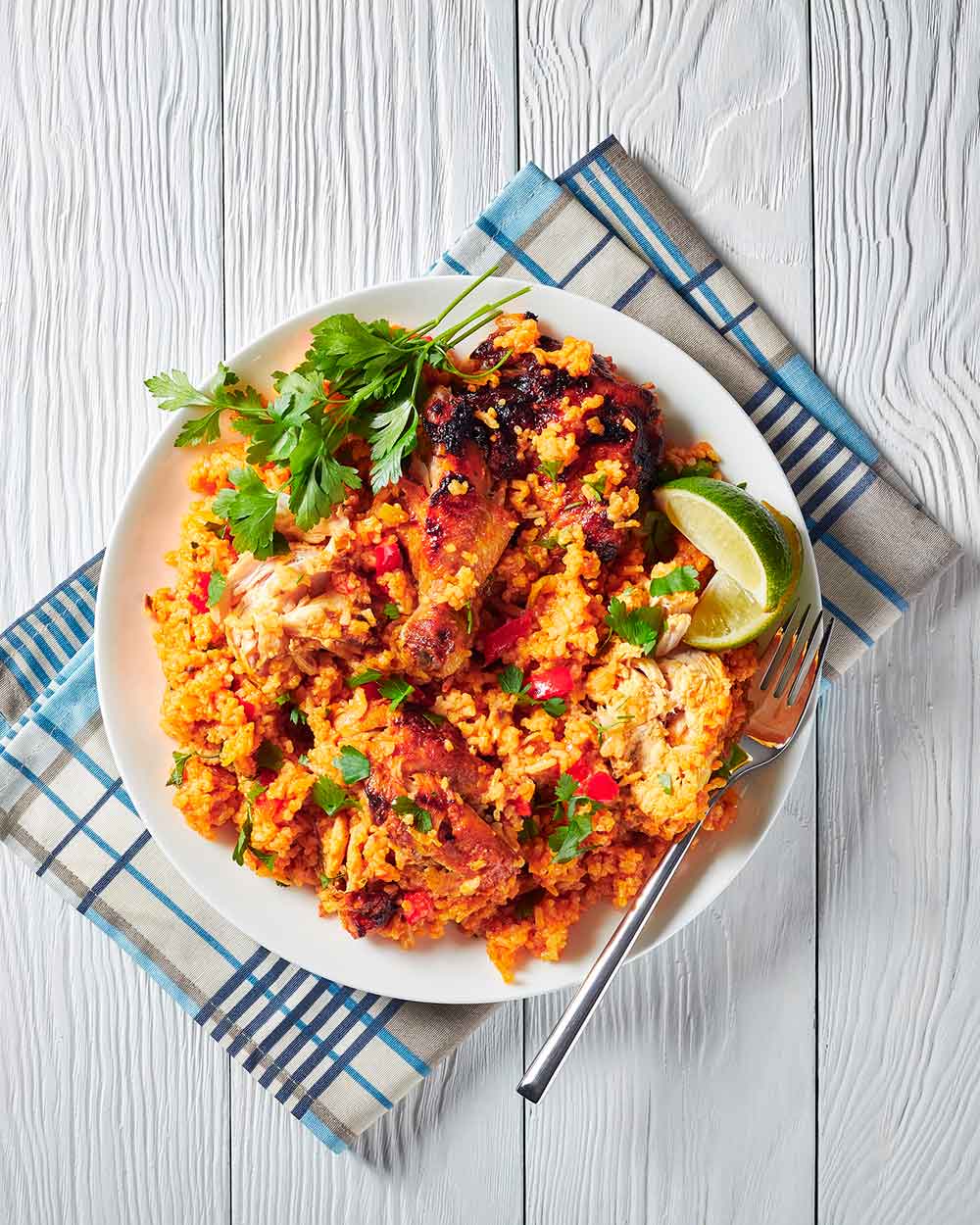 Arroz con verduras y pollo