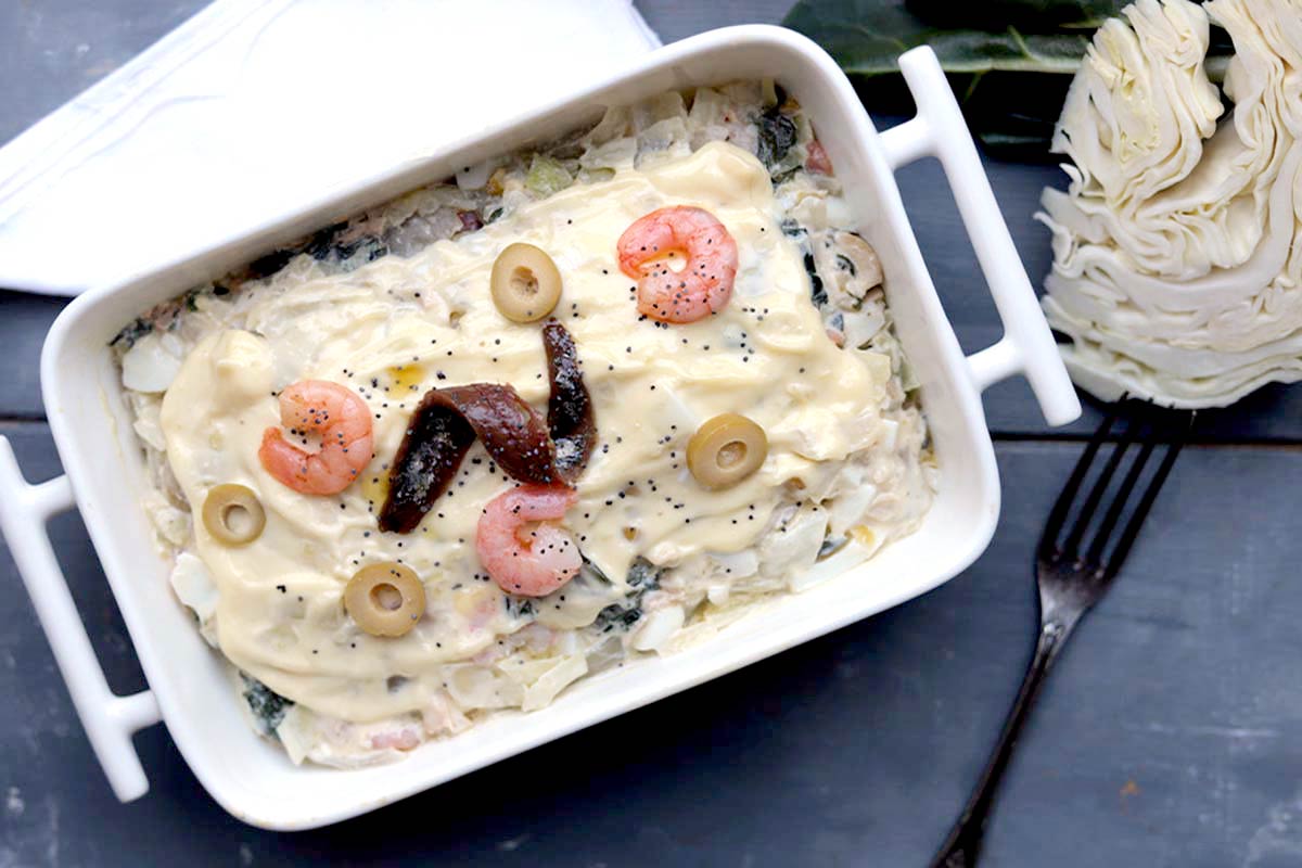 'Ensalada russa' ceto amb maionesa d'anxoves