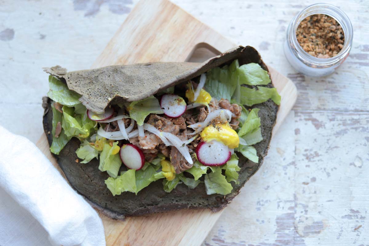 Taco ceto de pulled pork