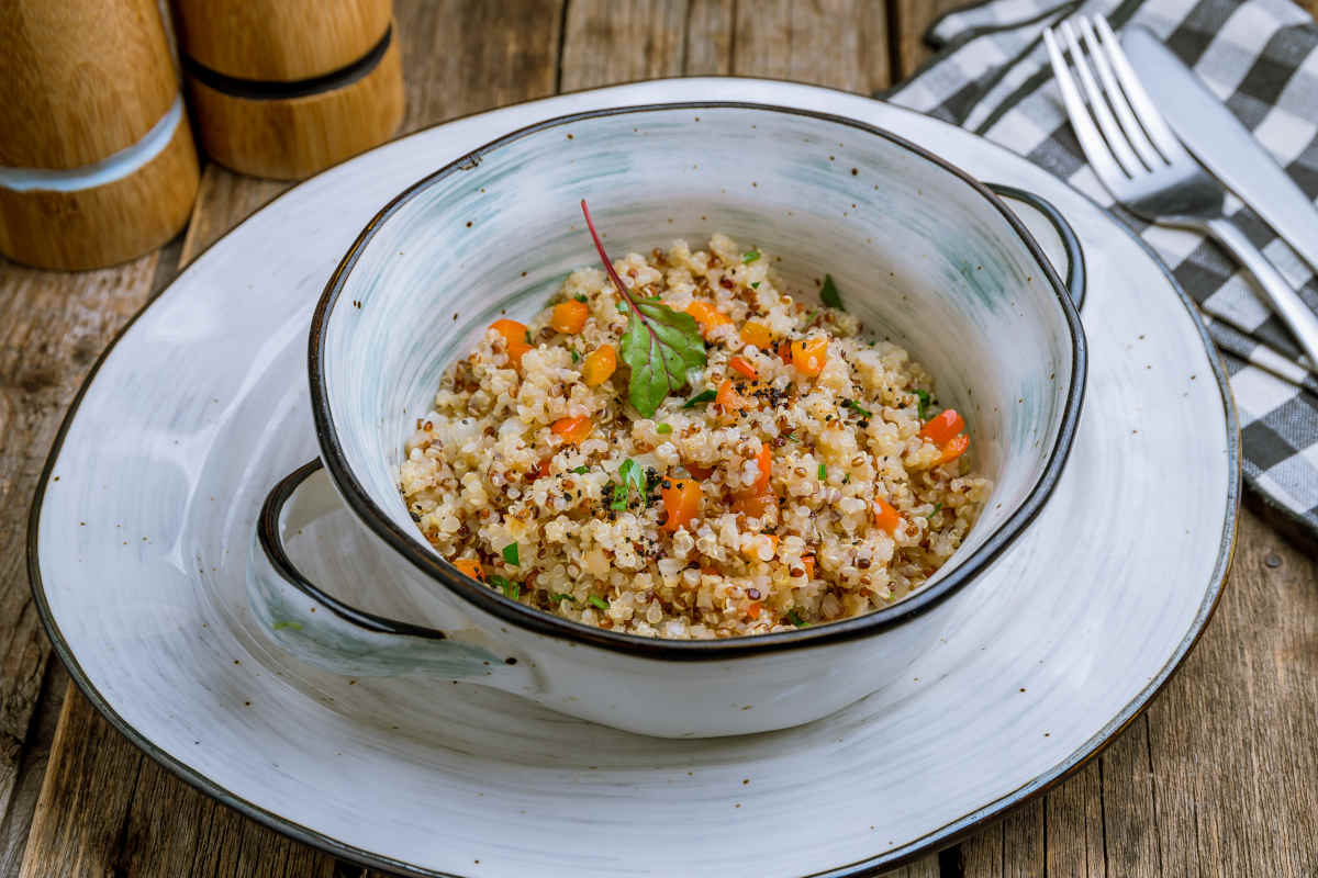 Salteado de quinoa con verduras