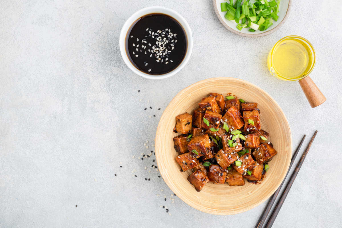 Tofu marinado a la plancha