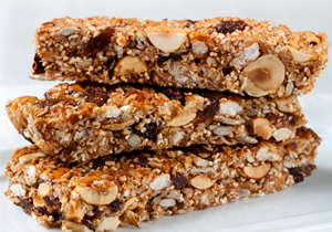 Turrones de cereal inflado, semillas y frutos secos