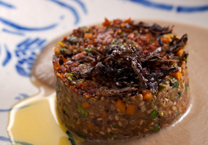 Hamburgueses vegetals amb emulsió de bolets