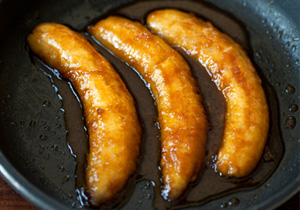 Plàtans caramelitzats