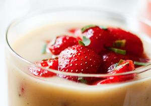Maduixes amb crema de vainilla