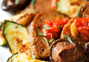 Seitan a la planxa amb bolets