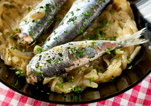 Sardines amb ceba