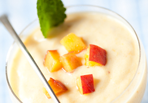 Crema gelada de coco i préssec