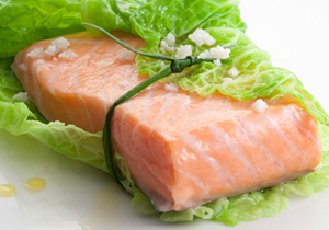 Salmón al vapor