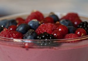 Crema antioxidante de arándanos y almendra