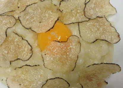 Arroz cremoso de trufa y aguaturmas