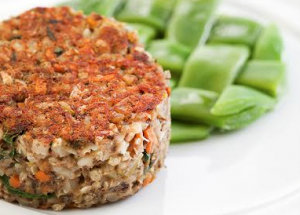 Hamburguesa vegetal con judías Perona