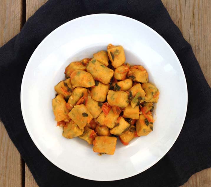 Ñoquis de calabaza y salvia
