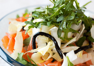 Ensalada de rúcula y endibias