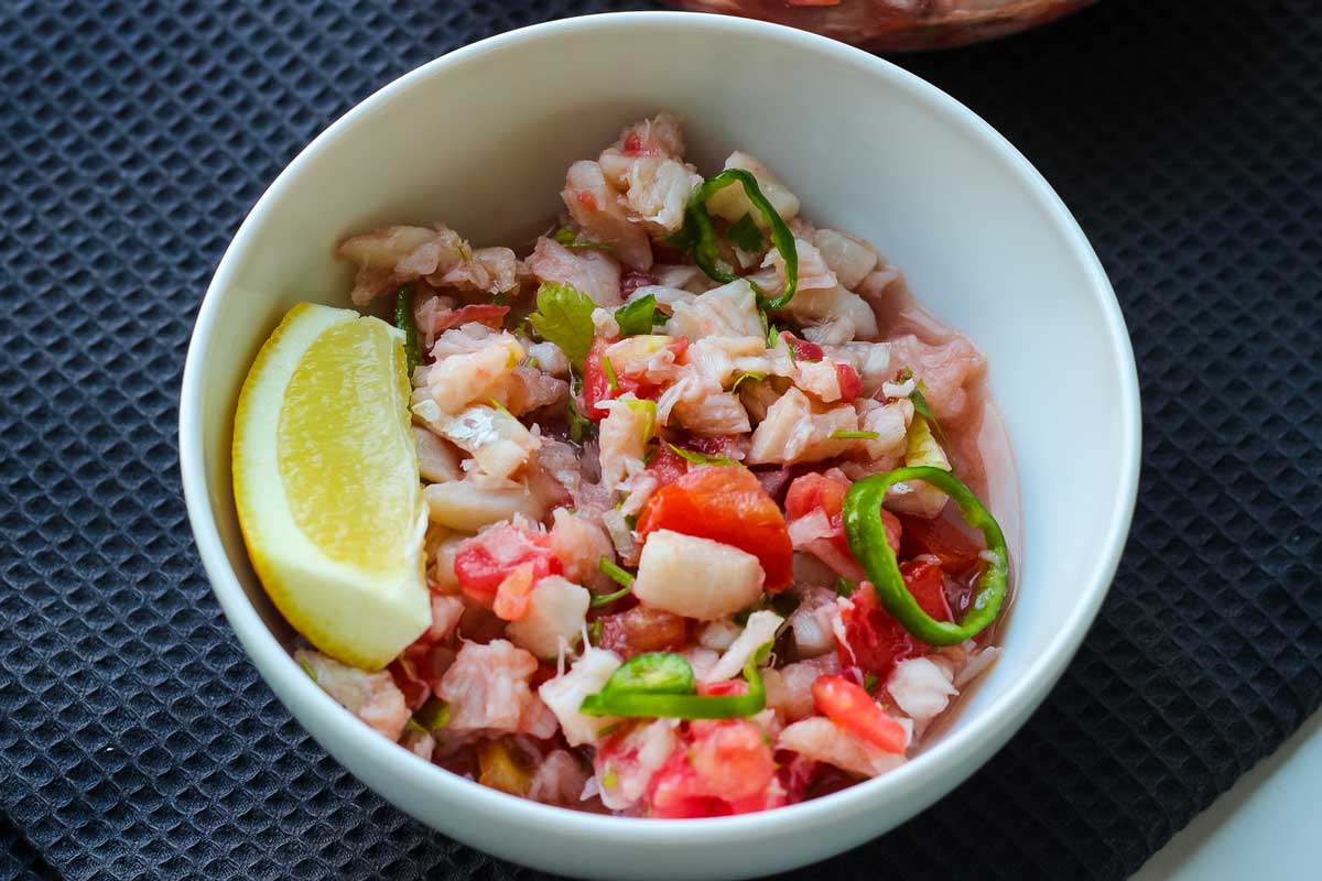 Ceviche de bacalao