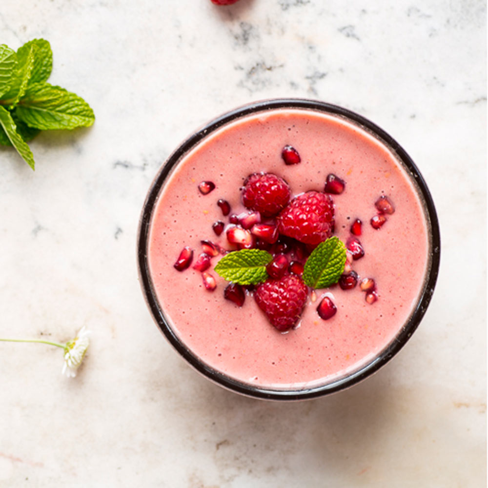 Batido de fresas súper antioxidante