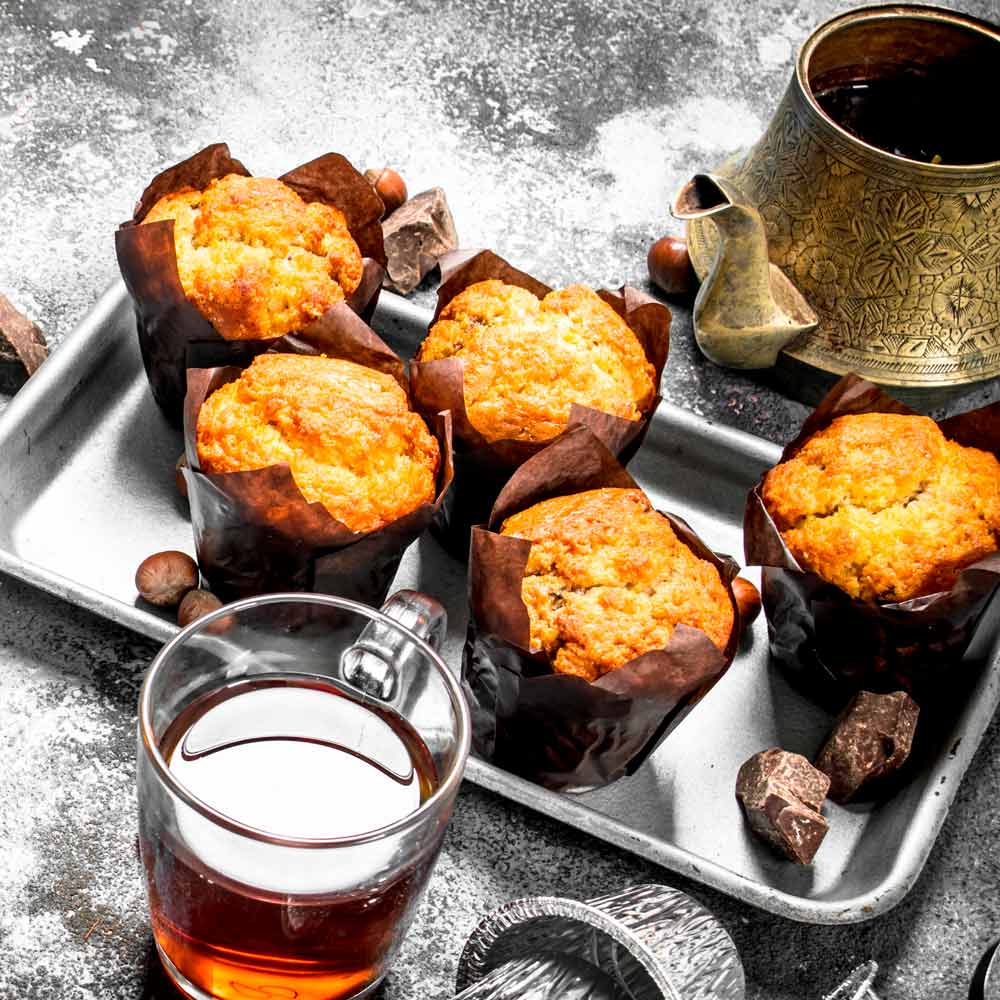 Muffins de almendra veganos