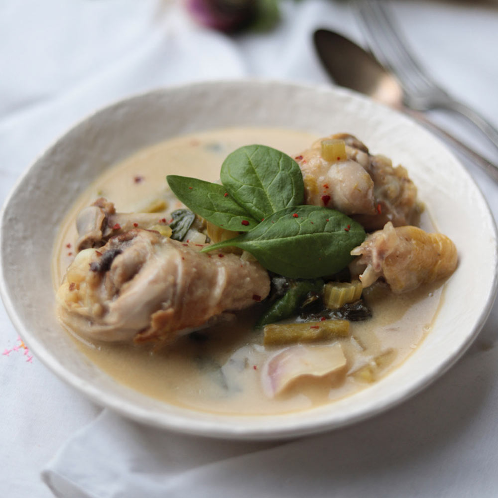 Pollo a la mostaza y limón con verduras ceto