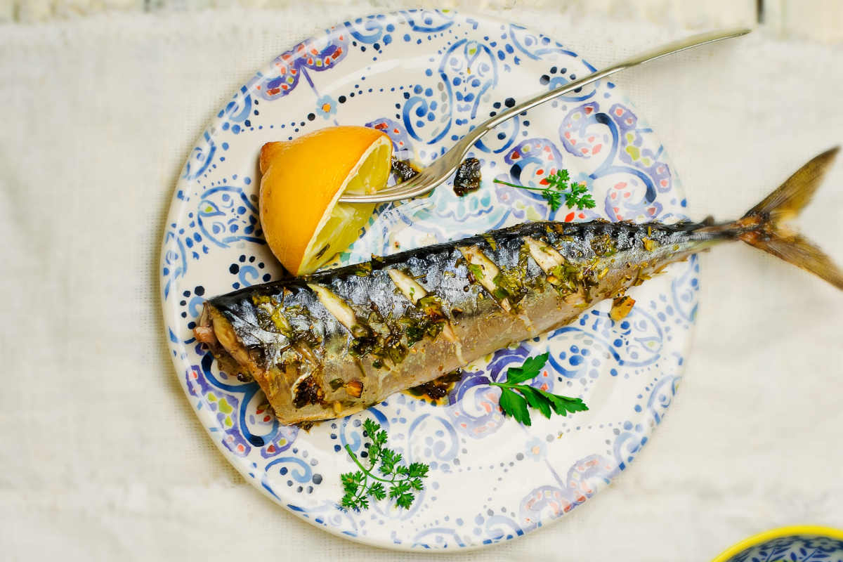 Caballa al horno