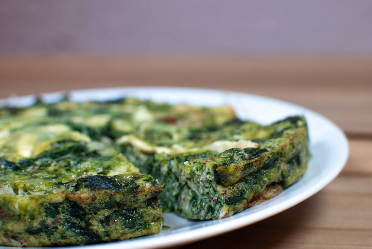 Quiche de espinacas y acelgas