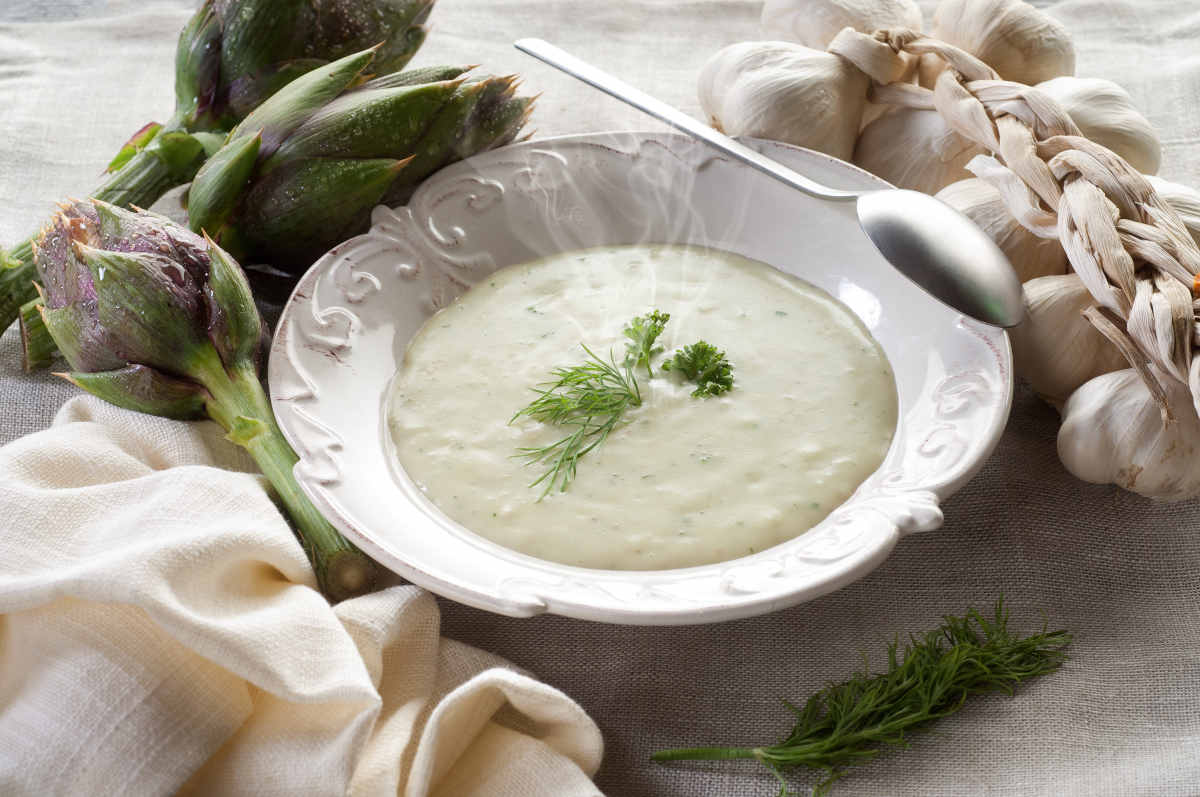 Crema de alcachofas
