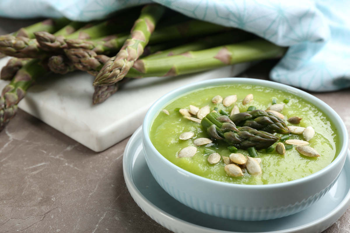 Crema de espárragos verdes